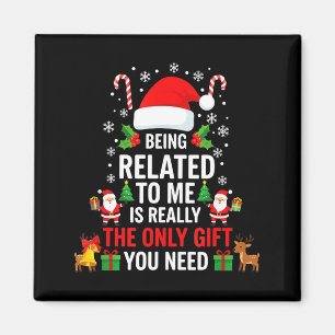 Imã Ser Parente Meu Camisa de Natal Divertida Família