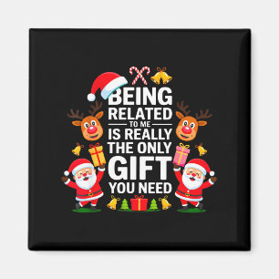 Imã Ser Parente Meu Camisa de Natal Divertida Família