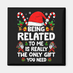 Imã Ser Parente Meu Camisa de Natal Divertida Família