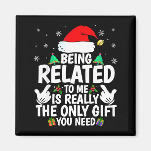 Imã Ser Parente Meu Piada de Natal Família Xmas Camisa