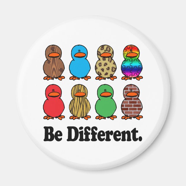Imã Ser Patos Diferentes (Frente)