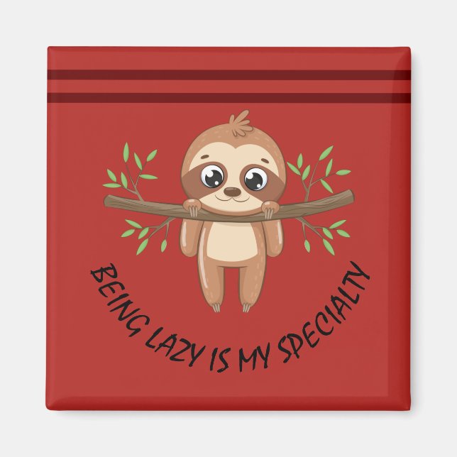 Imã Ser preguiçoso é minha especialidade | Modelo de P (Frente)