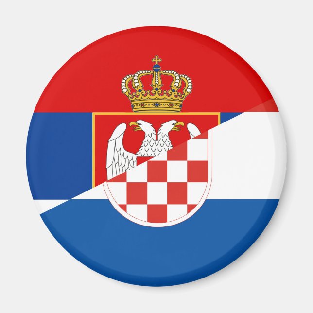 Imã serbia croatia bandeira país meio símbolo (Frente)