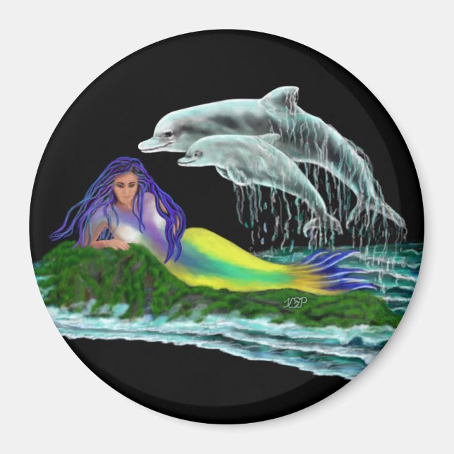 Imã Sereia com golfinhos (Frente)