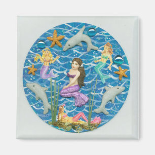 Imã Sereia com golfinhos 001 JL Biel