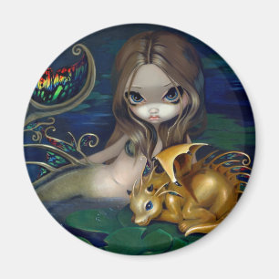 Imã "Sereia com o ímã de um dragão dourado"