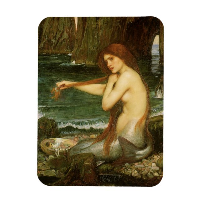 Ímã Sereia por John William Waterhouse (Vertical)