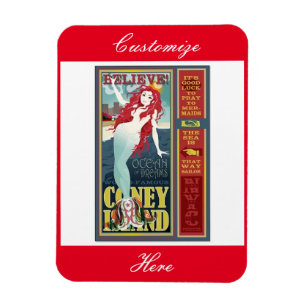 Ímã sereia redheaded do Coney Island