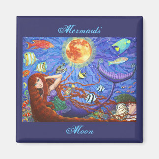 Imã Sereia ruiva em Corset com Lua e Peixe