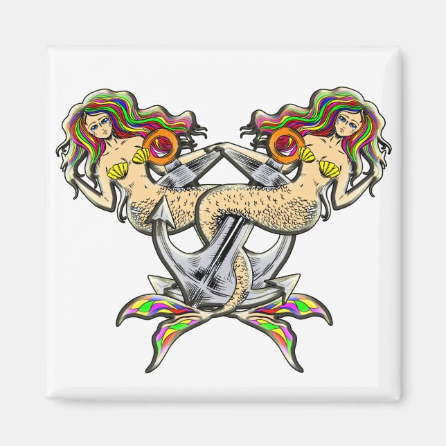 Imã Sereias Ligadas - Design náutico para Pavimentos d (Frente)