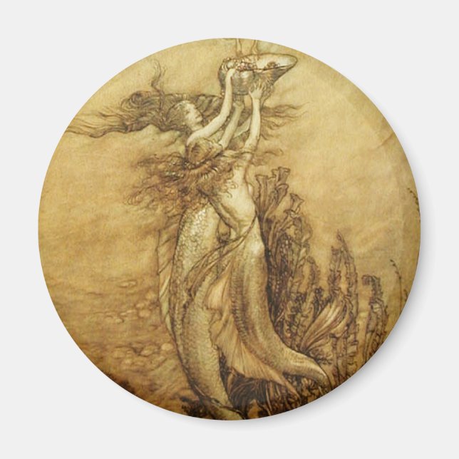 Imã Sereias Que Pescariam Mata De Pérolas (Frente)