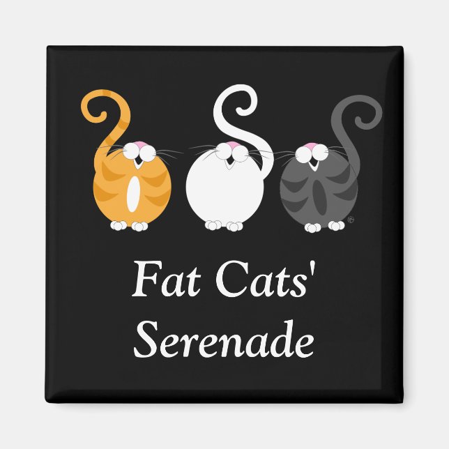 Imã Serenata de Gatos Gordos (Frente)