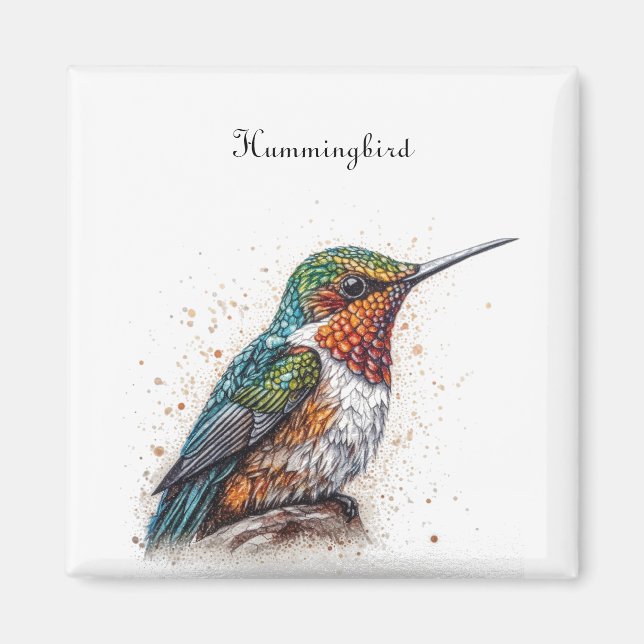 Imã Serenata de Hummingbird, personalizada (Frente)