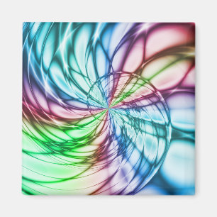 Imã Serendipidade Arte Fractal Multicolor