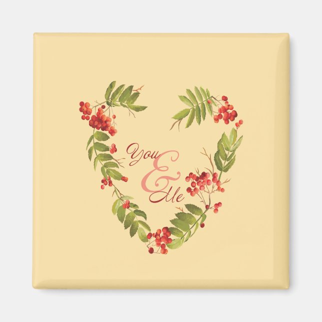 Imã Serene Evergreen design para amantes do outono (Frente)