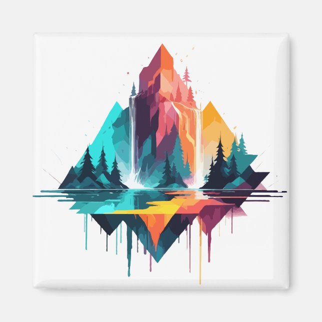 Imã Serene Landscape Calm Tranquil Nature Mounts (Frente)