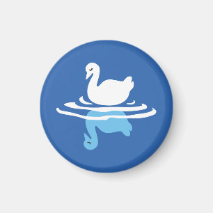 Imã Serene Waters - Design de padrão do lago Swan