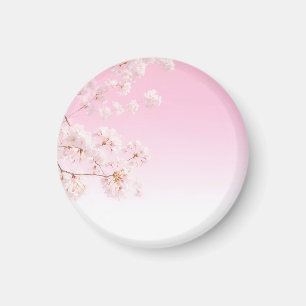 Imã Serenidade de Primavera com Flor de Cerejeira Rosa