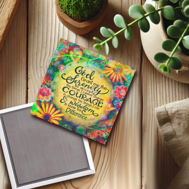 Imã Serenidade Oração Bonito Fé Religiosa Inspirividad (Criador carregado)