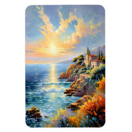 Ímã Serenidade Sunset pelo Impressionismo do Mediterrâ