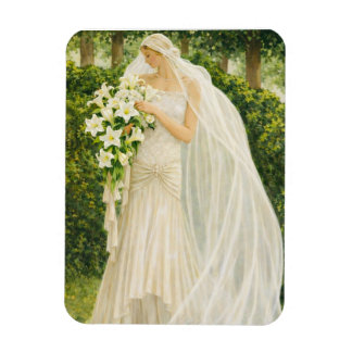 Ímã Serenity in Ivory: A Bride in a Garden Reverie