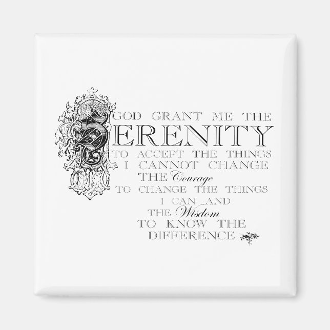 Imã Serenity Prayer (Frente)