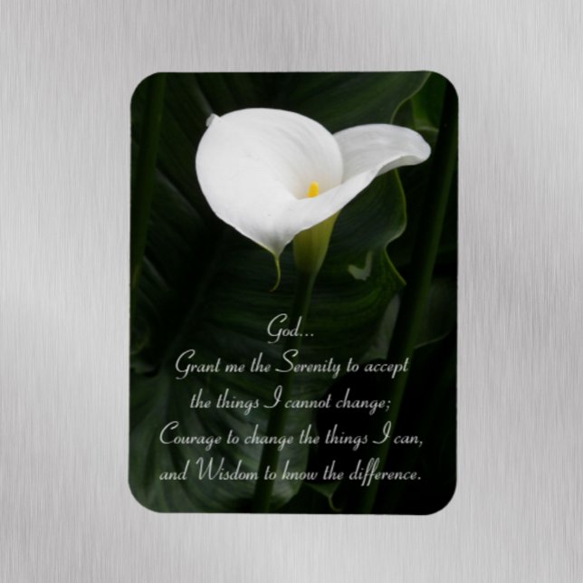 Ímã Serenity Prayer Calla Lily Floral (In Situ Fridge Door)