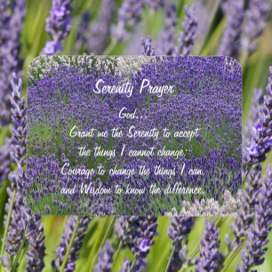 Ímã Serenity Prayer Lavanda Garden Floral