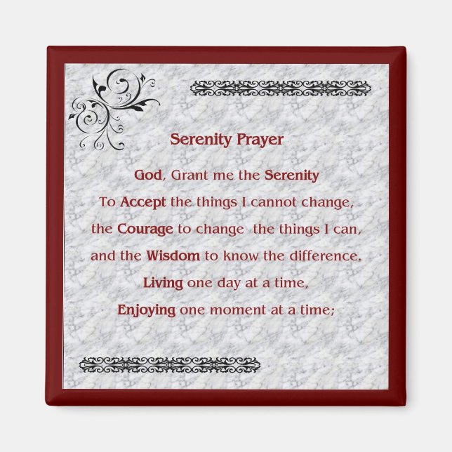 Imã Serenity Prayer Magnet (Frente)