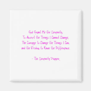 Imã Serenity Prayer Magnet PINK