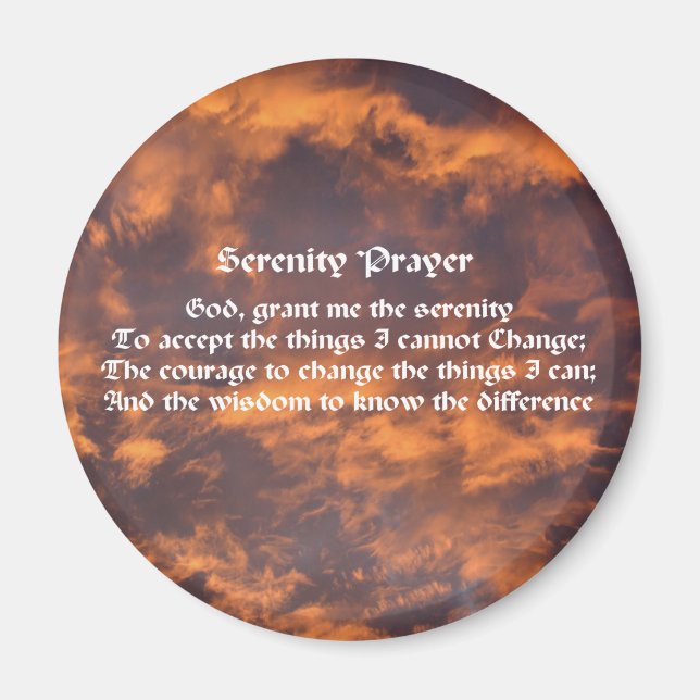 Imã Serenity Prayer Morning Sky (Frente)