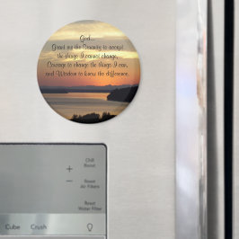 Imã Serenity Prayer Orange Seascape Sunset