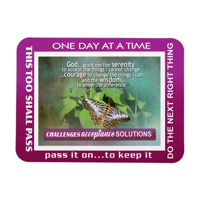 Ímã serenity prayer slogans butterflies Magnet (Horizontal)