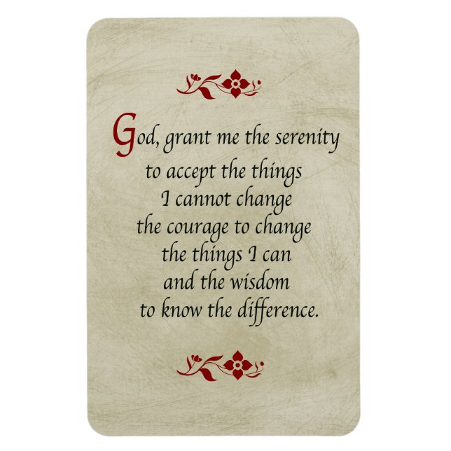 Ímã Serenity Prayer/Vintage Style (Vertical)