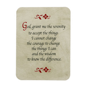 Ímã Serenity Prayer/Vintage Style