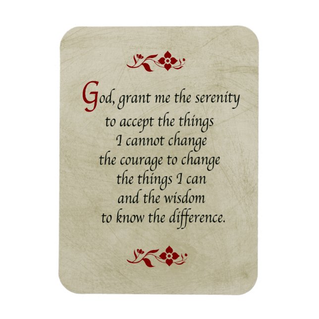 Ímã Serenity Prayer/Vintage Style (Vertical)