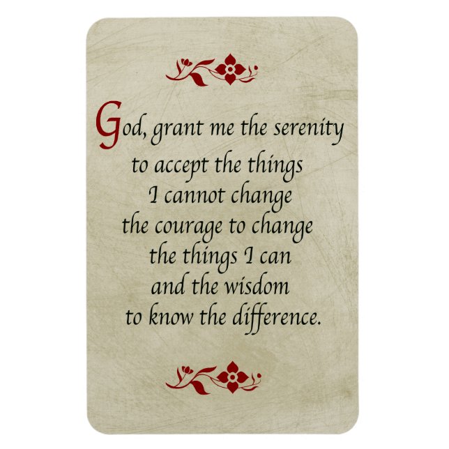 Ímã Serenity Prayer/Vintage Style (Vertical)