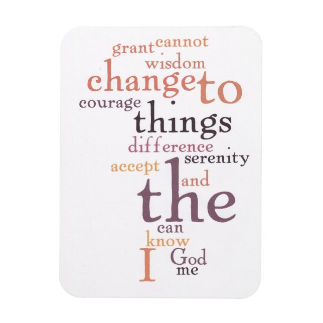 Ímã Serenity Prayer Word Art (Vertical)