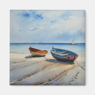 Imã "Serenity Shores" Uma paisagem Por Aquarela Restan