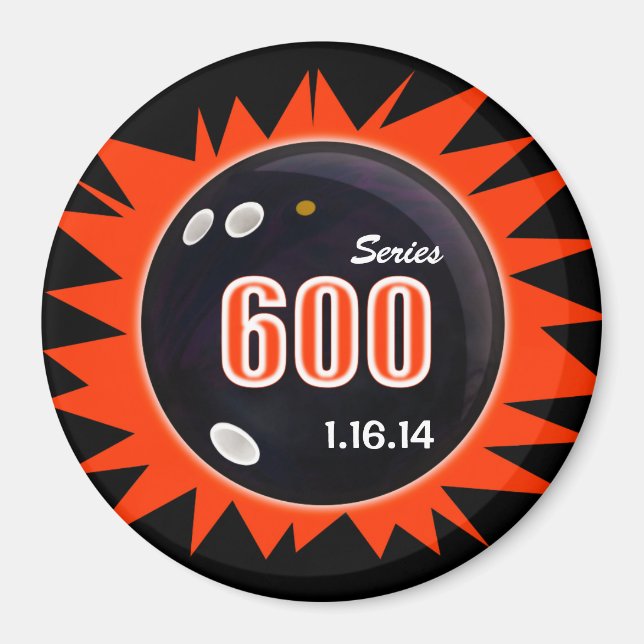 Imã Série 600 no League Bowling, Bola Preta e Vermelha (Frente)
