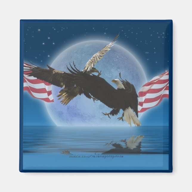 Imã Série BALD EAGLE e US FLAG Patriot (Frente)