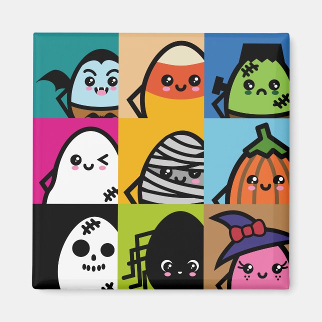 Imã Séries de Ovos Assustadores - Dia das Bruxas (Frente)