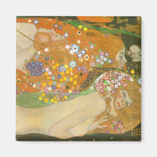 Imã Serpentes Aquáticas II de Gustav Klimt, Art Nouvea