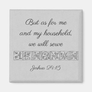 Imã Serve Jehovah...Imagem Escritural~Prata