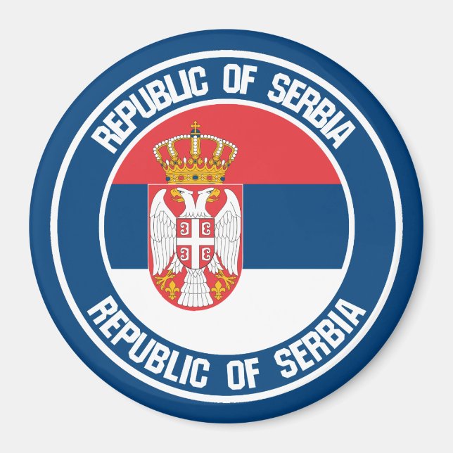 Imã Sérvia Round Emblem (Frente)