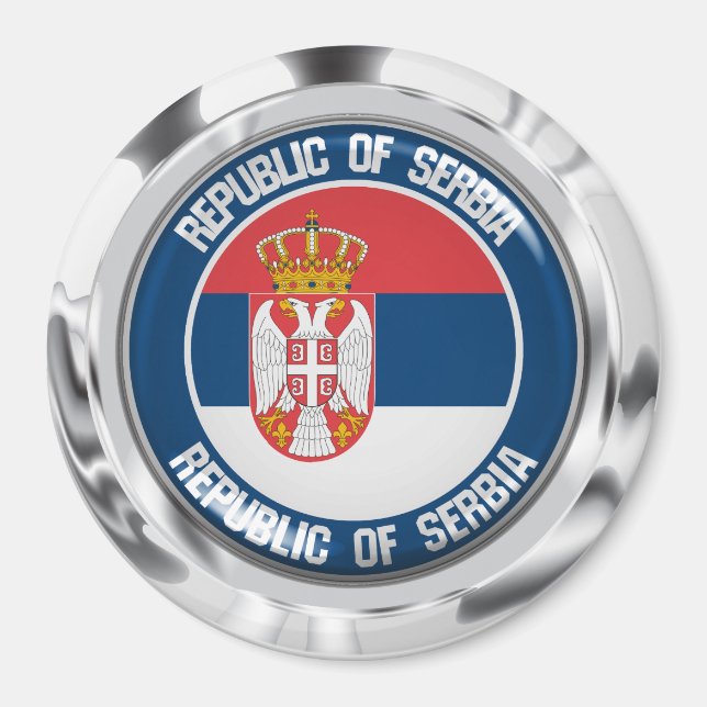 Imã Sérvia Round Emblem (Frente)
