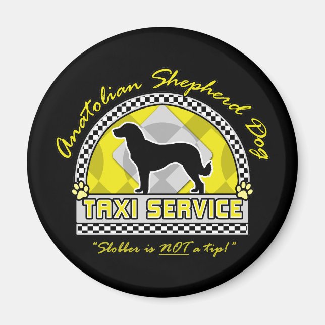 Imã Serviço Anatolian Shepherd Dog Taxi (Frente)