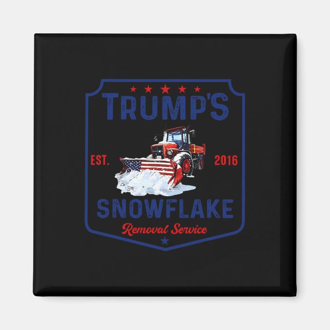 Imã Serviço de Remoção do Floco de Neve de Trump Funny (Frente)