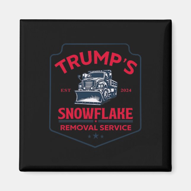 Imã Serviço de Remoção do Floco de Neve de Trump Funny (Frente)