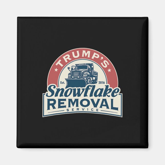 Imã Serviço de Remoção do Floco de Neve de Trump Funny (Frente)